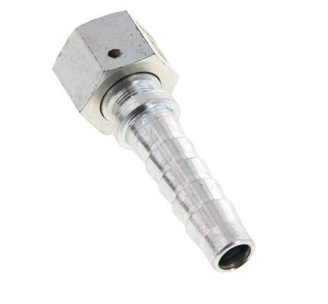 Pilier de tuyau en acier zingue 13x25 mm & G1/2'' avec ecrou-raccord DIN EN 14423 / DIN 2826