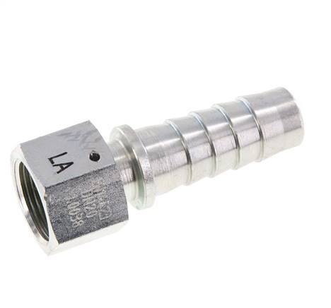 Pilier de tuyau en acier zingue 19x33 mm & G3/4'' avec ecrou-raccord DIN EN 14423 / DIN 2826