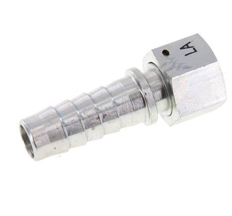Pilier de tuyau en acier zingue 19x33 mm & G3/4'' avec ecrou-raccord DIN EN 14423 / DIN 2826
