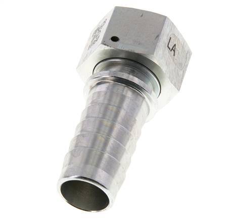 Pilier de tuyau en acier zingue 25x40 mm & G1'' avec ecrou-raccord DIN EN 14423 / DIN 2826