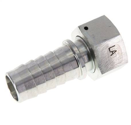 Pilier de tuyau en acier zingue 25x40 mm & G1'' avec ecrou-raccord DIN EN 14423 / DIN 2826