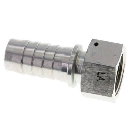 Pilier de tuyau en acier zingue 25x40 mm & G1'' avec ecrou-raccord DIN EN 14423 / DIN 2826