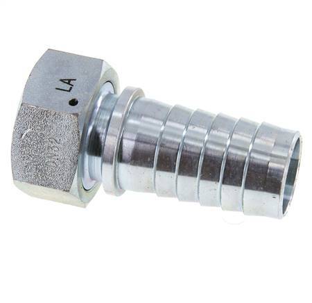 Pilier de tuyau en acier zingue 32x48 mm & G1-1/4'' avec ecrou-raccord DIN EN 14423 / DIN 2826
