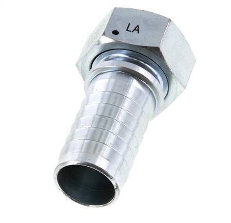 Pilier de tuyau en acier zingué 32x48 mm &amp; G1-1/4'' avec écrou-raccord DIN EN 14423 / DIN 2826