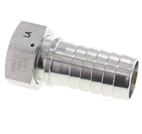 Pilier de tuyau en acier zingue 38x54 mm & G1-1/2'' avec ecrou-raccord DIN EN 14423 / DIN 2826