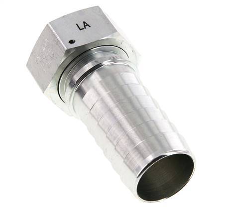 Pilier de tuyau en acier zingue 38x54 mm & G1-1/2'' avec ecrou-raccord DIN EN 14423 / DIN 2826