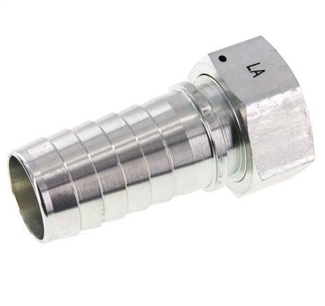 Pilier de tuyau en acier zingue 38x54 mm & G1-1/2'' avec ecrou-raccord DIN EN 14423 / DIN 2826