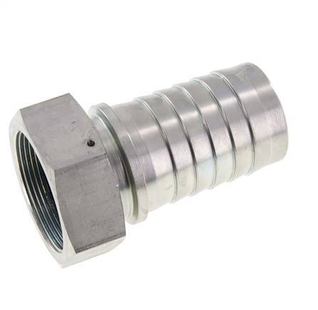 Colonne de tuyau en acier zingue 50x68 mm & G2'' avec ecrou-raccord DIN EN 14423 / DIN 2826