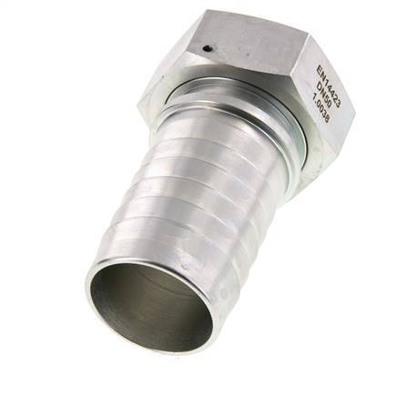 Colonne de tuyau en acier zingue 50x68 mm & G2'' avec ecrou-raccord DIN EN 14423 / DIN 2826