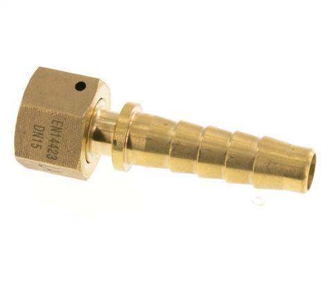 Pilier de tuyau en laiton 13x25 mm & G1/2'' avec ecrou-raccord DIN EN 14423 / DIN 2826