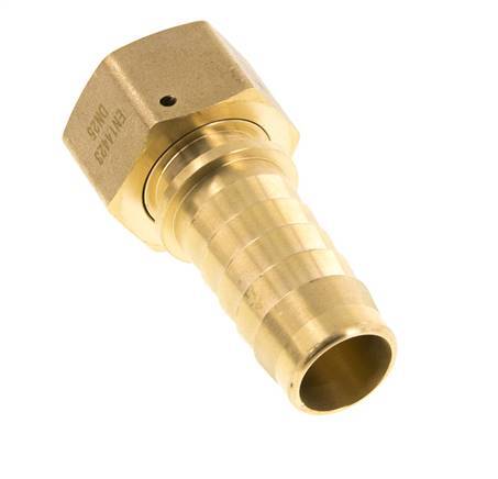 Pilier de tuyau en laiton 25x40 mm & G1'' avec ecrou-raccord DIN EN 14423 / DIN 2826