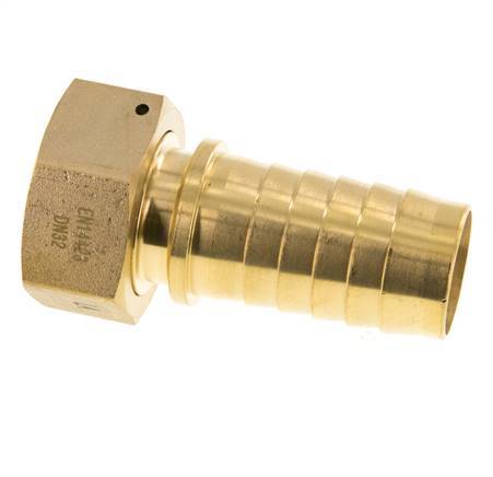 Pilier de tuyau en laiton 32x48 mm & G1-1/4'' avec ecrou-raccord DIN EN 14423 / DIN 2826