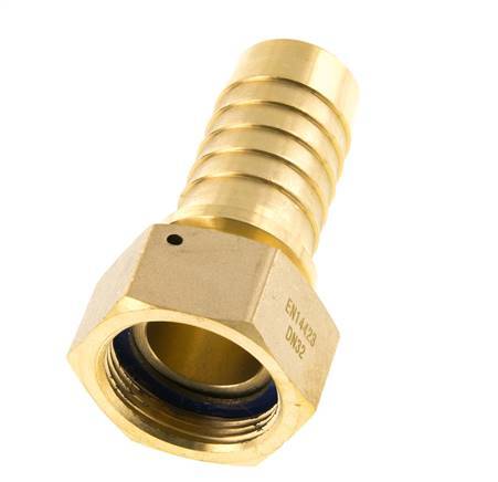 Pilier de tuyau en laiton 32x48 mm & G1-1/4'' avec ecrou-raccord DIN EN 14423 / DIN 2826