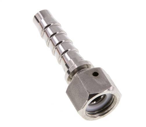Pilier de tuyau 13x25 mm & G1/2'' en acier inoxydable 1.4301 avec ecrou-raccord DIN EN 14423 / DIN 2826