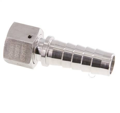 Pilier de tuyau 19x33 mm & G3/4'' en acier inoxydable 1.4301 avec ecrou-raccord DIN EN 14423 / DIN 2826