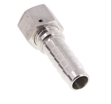 Pilier de tuyau 19x33 mm & G3/4'' en acier inoxydable 1.4301 avec ecrou-raccord DIN EN 14423 / DIN 2826