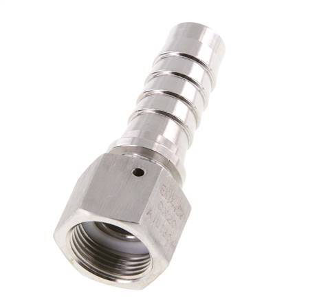 Pilier de tuyau 19x33 mm & G3/4'' en acier inoxydable 1.4301 avec ecrou-raccord DIN EN 14423 / DIN 2826