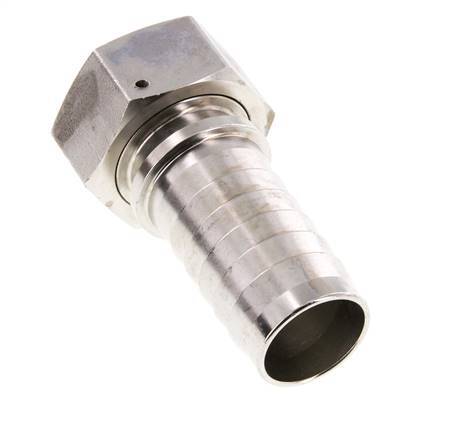 Pilier de tuyau 32x48 mm & G1-1/4'' en acier inoxydable 1.4301 avec ecrou-raccord DIN EN 14423 / DIN 2826