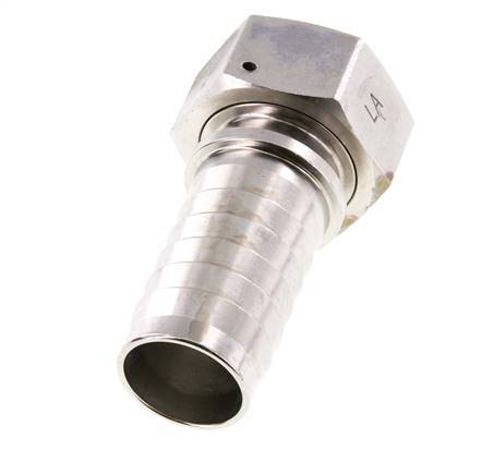Pilier de tuyau 32x48 mm & G1-1/4'' en acier inoxydable 1.4301 avec ecrou-raccord DIN EN 14423 / DIN 2826