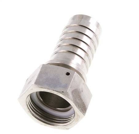 Pilier de tuyau 32x48 mm & G1-1/4'' en acier inoxydable 1.4301 avec ecrou-raccord DIN EN 14423 / DIN 2826