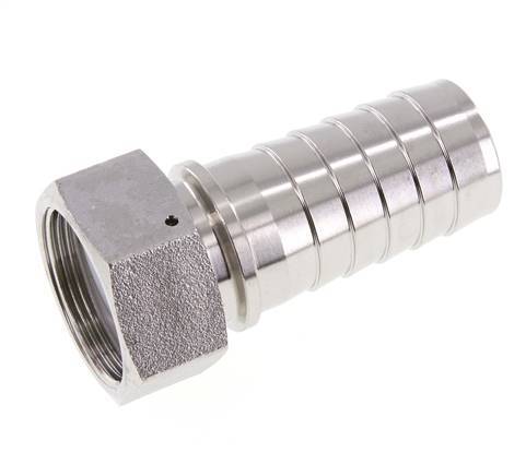 Pilier de tuyau 38x54 mm & G1-1/2'' en acier inoxydable 1.4301 avec ecrou-raccord DIN EN 14423 / DIN 2826