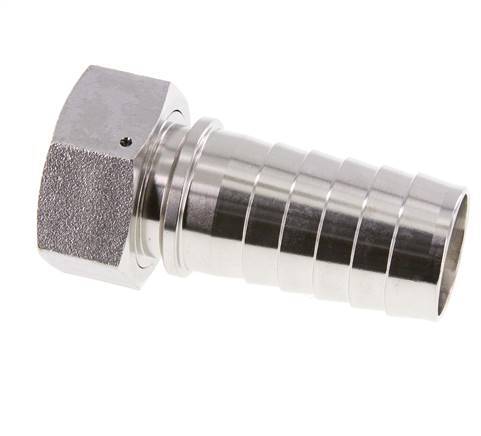 Pilier de tuyau 38x54 mm & G1-1/2'' en acier inoxydable 1.4301 avec ecrou-raccord DIN EN 14423 / DIN 2826