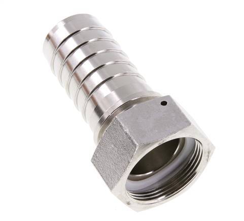Pilier de tuyau 38x54 mm & G1-1/2'' en acier inoxydable 1.4301 avec ecrou-raccord DIN EN 14423 / DIN 2826