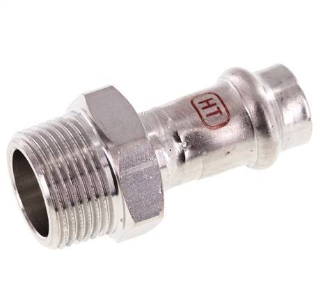 Raccord à sertir - 15mm Femelle & R 3/4'' Mâle - Acier inoxydable