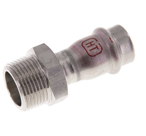 Raccord à sertir - 18mm Femelle & R 3/4'' Mâle - Acier inoxydable