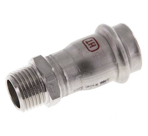 Raccord à sertir - 22mm Femelle & R 1/2'' Mâle - Acier inoxydable