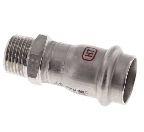 Raccord à sertir - 22mm Femelle & R 1/2'' Mâle - Acier inoxydable