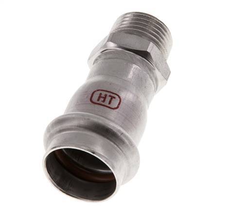 Raccord à sertir - 22mm Femelle & R 1/2'' Mâle - Acier inoxydable