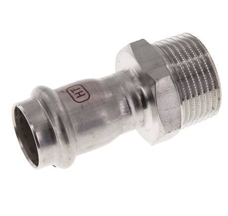 Press Fitting - 22mm Female & R 1'' Male - Stainless Steel