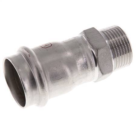 Raccord à sertir - 28mm Femelle & R 3/4'' Mâle - Acier inoxydable