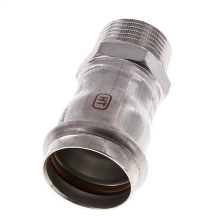 Raccord à sertir - 35mm Femelle & R 1'' Mâle - Acier inoxydable