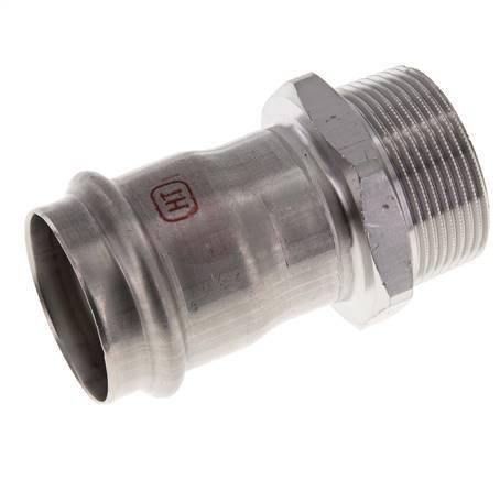 Raccord à sertir - 42mm Femelle & R 1-1/2'' Mâle - Acier inoxydable