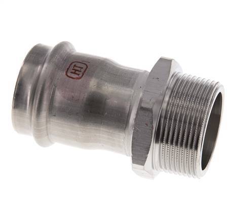 Raccord à sertir - 42mm Femelle & R 1-1/2'' Mâle - Acier inoxydable