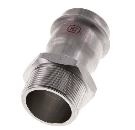 Raccord à sertir - 42mm Femelle & R 1-1/2'' Mâle - Acier inoxydable
