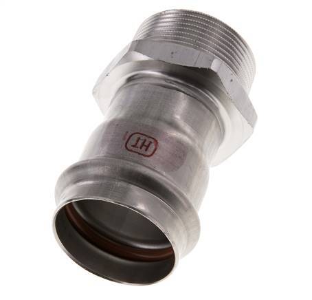 Raccord à sertir - 42mm Femelle & R 1-1/2'' Mâle - Acier inoxydable