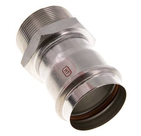 Raccord à sertir - 54mm Femelle & R 2'' Mâle - Acier inoxydable