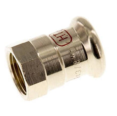 Raccord à sertir - 15mm Femelle & Rp 3/8'' - Alliage de cuivre