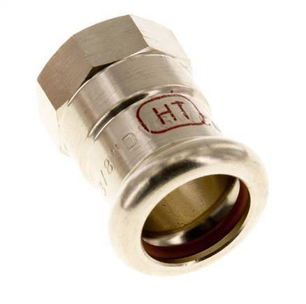 Raccord à sertir - 15mm Femelle & Rp 3/8'' - Alliage de cuivre