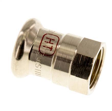 Raccord à sertir - 15mm Femelle & Rp 3/8'' - Alliage de cuivre