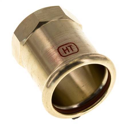 Raccord à sertir - 15mm Femelle & Rp 1/2'' - Alliage de cuivre