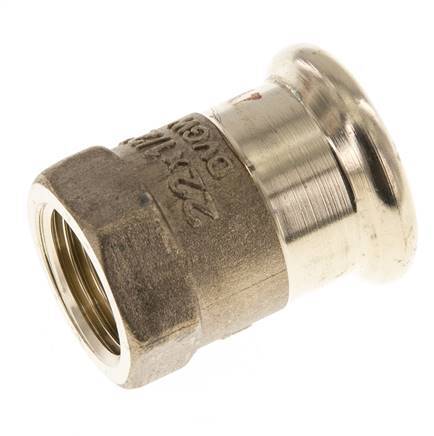 Raccord à sertir - 22mm Femelle & Rp 1/2'' Femelle - Alliage de cuivre