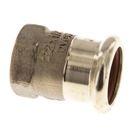 Press Fitting - 22mm Female & Rp 1/2'' Female - Copper alloy