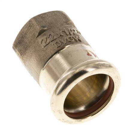 Raccord à sertir - 22mm Femelle & Rp 1/2'' Femelle - Alliage de cuivre