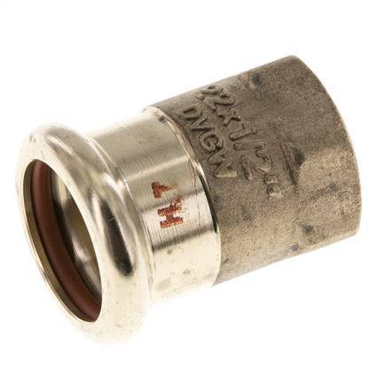 Raccord à sertir - 22mm Femelle & Rp 1/2'' Femelle - Alliage de cuivre