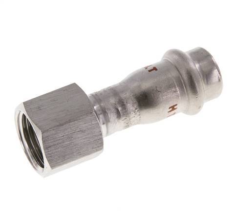 Raccord à sertir - 15mm Femelle & Rp 1/2'' Femelle - Acier inoxydable