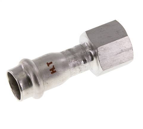 Raccord à sertir - 15mm Femelle & Rp 1/2'' Femelle - Acier inoxydable